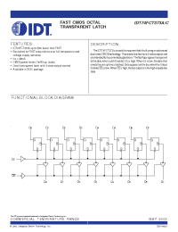 Datasheet IDT74FCT373ASO manufacturer IDT